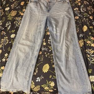 Old Navy Sky-Hi Wide Leg Extra High-Rise Denim Jeans, Size 18 Tall